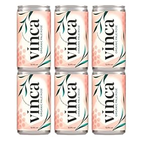 Vinca - Organic Canned Pale Rosé Wine, Delicate & Refreshing, Portable & Eco-Friendly, 187ml Multi-Pack of 6 – Vinca