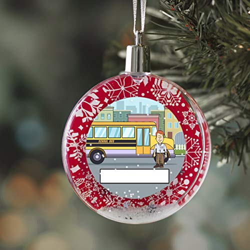 PrintedPerfection.com Personalized StoryLine Cartoon Caricature Snow Globe Christmas Ornament: Farmers with Hats - Couple