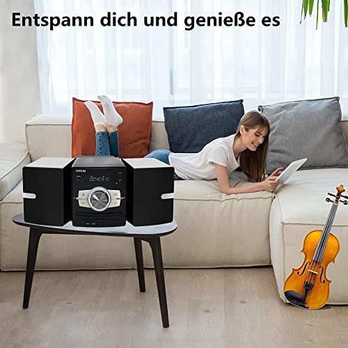 CD-Stereoanlage Mini-Komponente 30W RMS CD-Player UKW/Bluetooth-kompatibel/USB/AUX/Fernbedienung/Kopfhörerbuchse Kompatibel mit hochauflösender Klangquelle – Bild 7