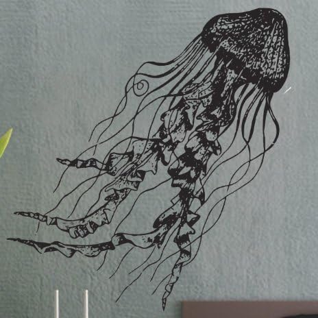 uBer Decals Vinyl Wall Decal Sticker Jellyfish Deep Sea Ocean 850 22x11 inches