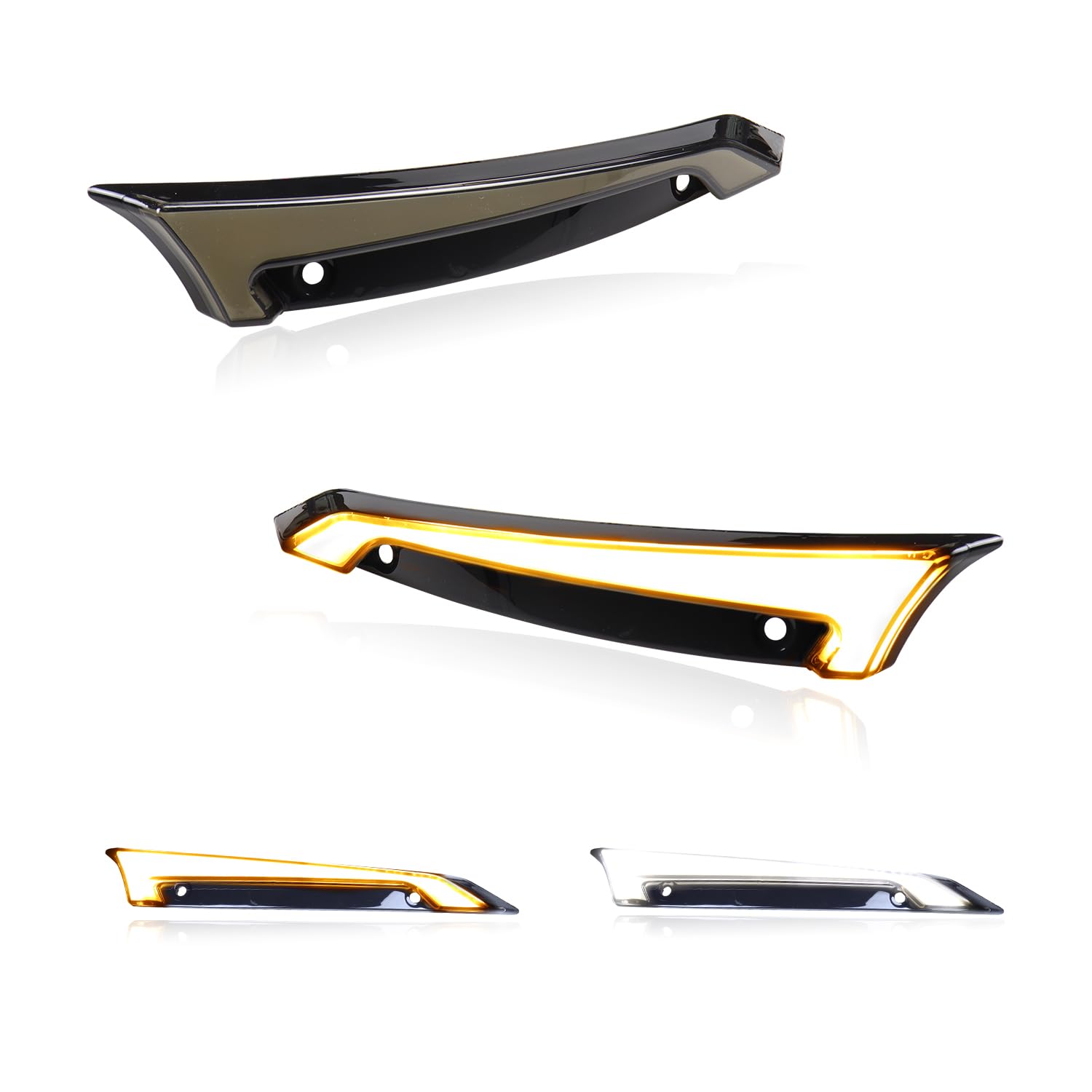 FACAILAHA Windshield Trim Light Fairing Accent LED Turn Signals Motorcycle Switchback Running Lights Compatible with Harley Road Glide 2015-2024