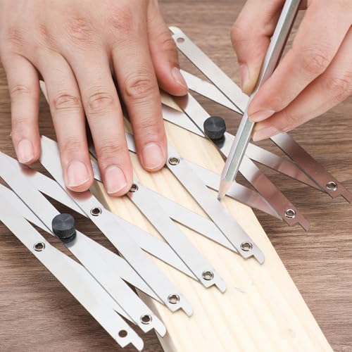 Zonon Point-2-point Equidistant Measuring Tool Center Finding Tool Finder Measuring Tools Pipe Center Finder Woodworking Layout Metal Equal Space Divider for Welding - Image 4