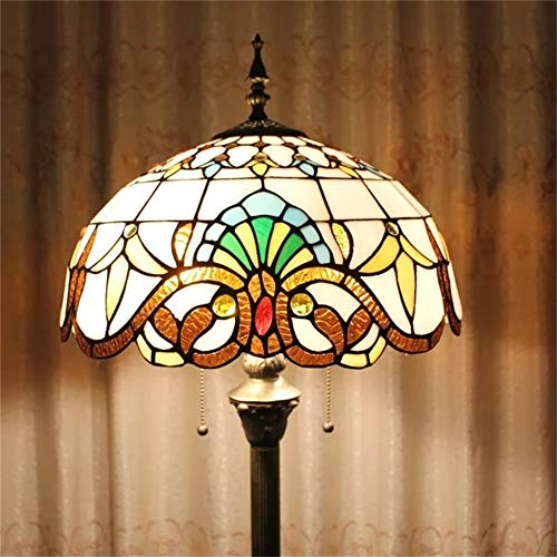 Gweat TIffany Gweat 16-Inch European Baroque Lámpara de pie Lámpara de Sala de Estar (Color : Green)