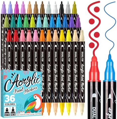 Shuttle Art 36 Colors Dual Tip Acrylic Paint Markers Review: Are They Worth It - View #9