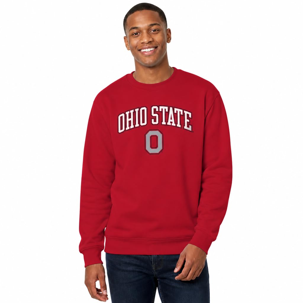 NCAA College Sweatshirt Fleece Crewneck Pullover for Men and Women