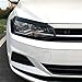 Paire phares de Voiture paupières sourcil ABS Garniture Autocollants Couverture ， pour VW pour Polo 2018 + Lunette arrière côté Spoilers Brillant Canard Canard