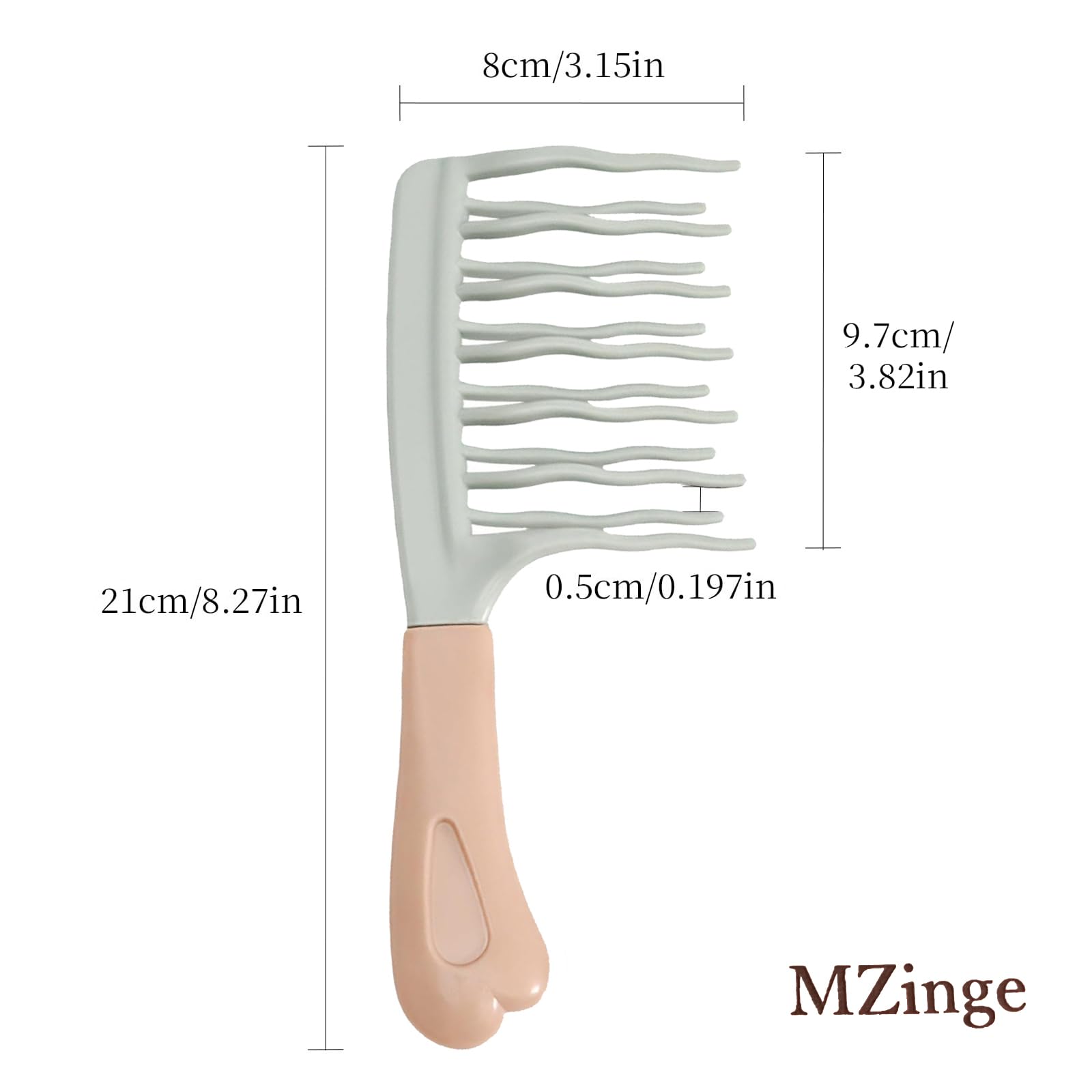 Upgraded Wide Tooth Comb for Curls Detangling Comb with Double Row Wavy Tooth for Curly/Wavy/Thick/Long/Wet & Dry Hair - Image 2