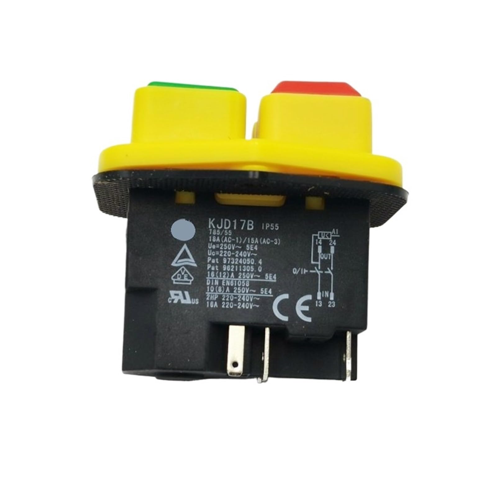 Interrupteur KJD17B 220V 16A à 5 broches pour machines d'atelier