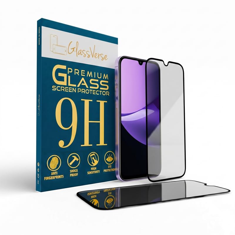 Image of GlassVerse Privacy Tempered Glass for Redmi 15C | Anti Spy Screen Protector, 9H Hardness, Edge to Edge, Case Friendly, Hassle-less Installation Kit Included. (Pack of 1)
