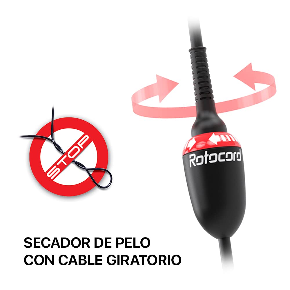 Valera, Swiss Silent Jet 8600, Secador de Pelo Profesional y Silencioso, con Potente Motor AC-Performance, 3 Niveles de Temperatura, Ionizador, Cable Flexible Antienredos, Difusor, 2400 W, Swiss Made