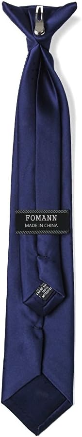 FOMANN Mens Clip on Ties Solid Uniform Clip-on Neck Ties for Police and Security Pullaway Clip Ties