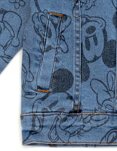 Image of Disney Mickey Mouse Denim Jacket Overalls Shortalls Pants Infant to Big Kid