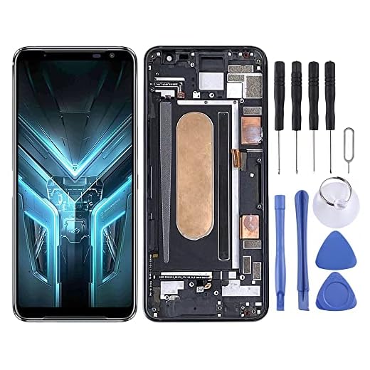 MENGHONGLLI Mobiltelefon LCD-skärm OLED-material LCD-skärm och digitaliserare full montering med ram för Asus ROG telefon 3 ZS661KS I003DD telefon reservdel