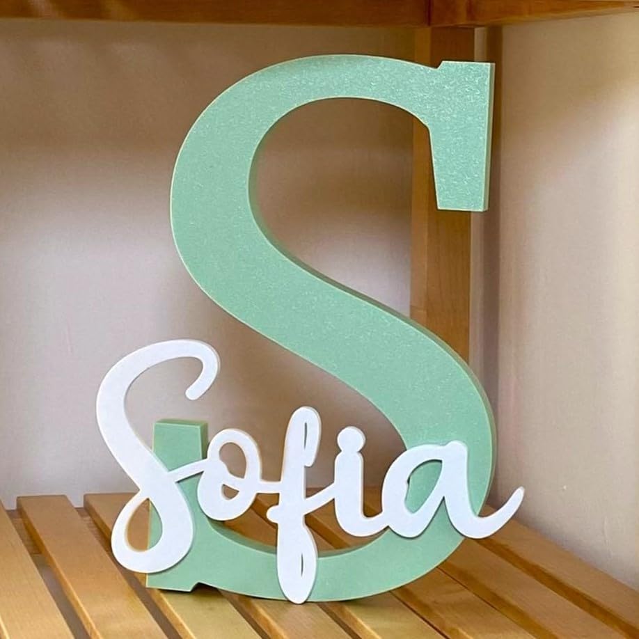 Neonobs Letra Decorativa Personalizada con Nombre – Regalo Original para Niños, Comuniones, Bautizos o Cumpleaños – Decoración para Habitación Infantil – Varios Tamaños y Colores