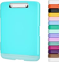 Vista 22 de Piasoenc Portapapeles con almacenamiento, caja de organización de 8.5 x 11 pulgadas con soporte para bolígrafo y carpeta de papel legal A4, folio