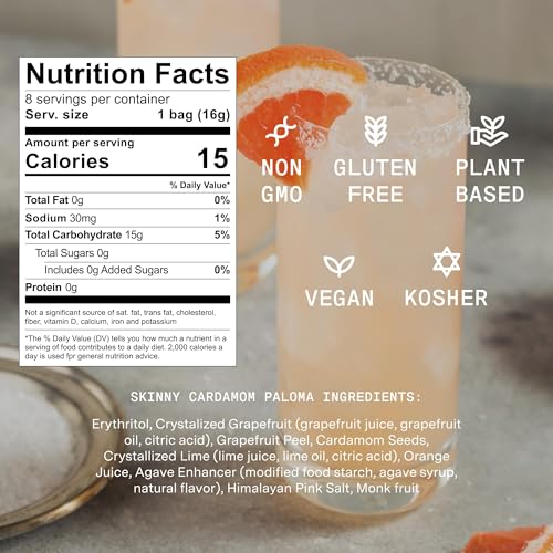 Image of SAYSO Skinny Spicy Margarita, Honey Rosemary Moscow Mule & Skinny Cardamom Paloma Cocktail Tea Bags - Instant Cocktail or Mocktail Mixers - No Hot Water - Home Bar - Organic Ingredients, 3-Pack