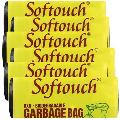 Softouch Garbage Bags Large 90 Count | 24 x 32 Inches Black | For Dry & Wet Waste | 15 Bags/Roll (Pack of 6) | black garbage bags | biodegradable garbage bags (B0CWDV6CMK) Amazon Price History, Amazon Price Tracker
