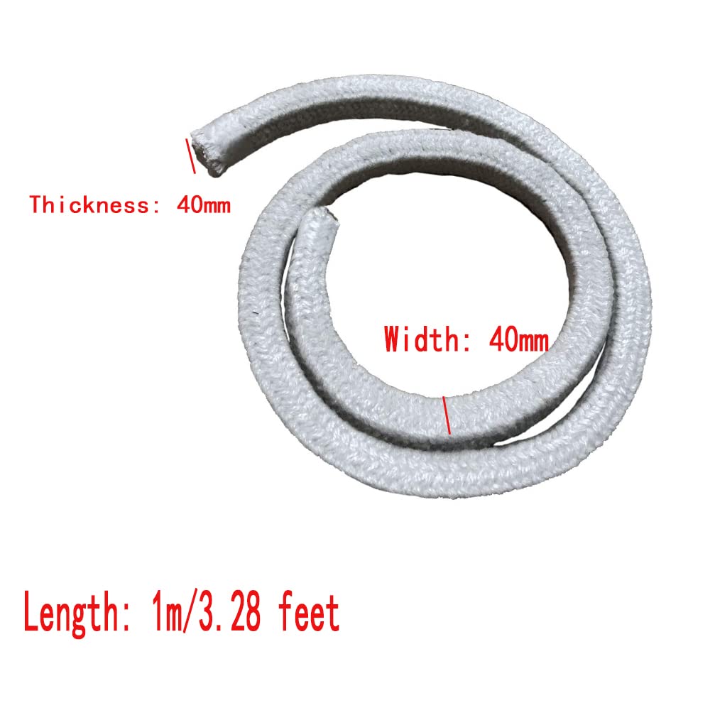 Corda in fibra di vetro per stufe a legna, Guarnizione in fibra ceramica for stufa, caldaia, fornace, diverse misure 22-50 mm x 1 m(40X40/mm*1m)