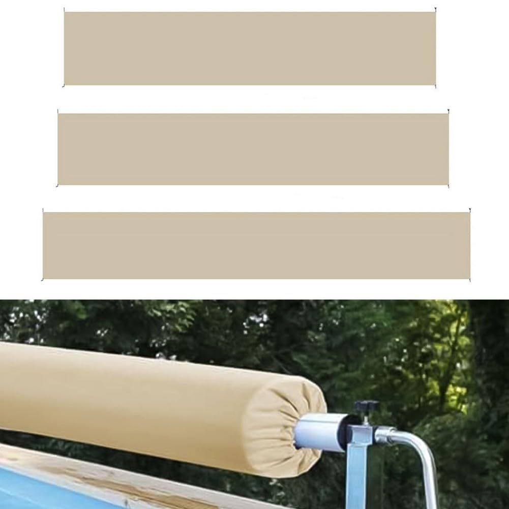 HpLive Cubierta Enrollable para Piscina, Tejido Oxford 190T, Impermeable, para Lonas de Piscina, de Enrollado (490 x 96 cm)