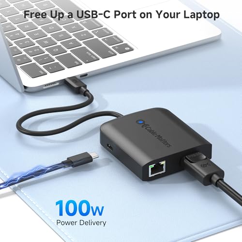 USB C Hub DisplayPort 1.4 compatible con Thunderbolt 4 y Ethernet de 480 Mbps 5