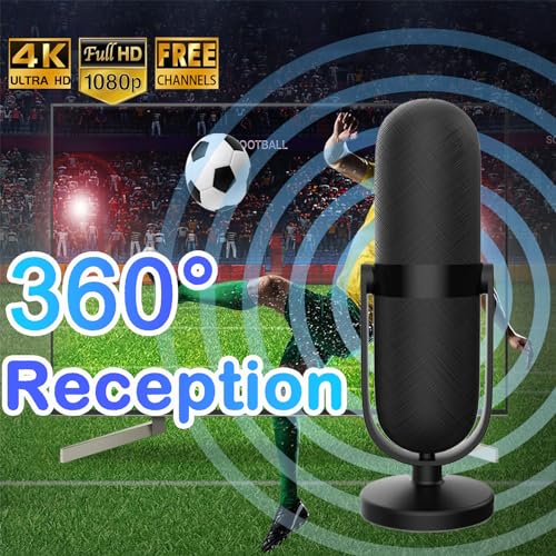 Image of Outdoor TV Antenna for Smart TV, 720 Long Range Omni Directional Reception Digital HD Antenna Signal, with Super Signal Booster, 35ft HDTV Cable, for Attic /Camping /RV /Boat, 2025 (BLACK-638)