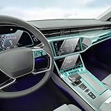 【Rendimiento】Sin residuos de pegamento, no daña la pintura original del coche y lo protege de arañazos. La película protectora es de alta definición y transparente, restaura los colores reales y es duradera.