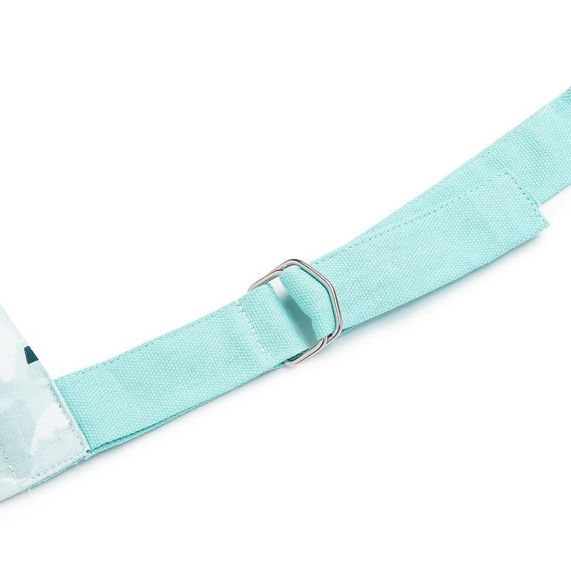 Encasa Delantal de cocina de algodón, correas ajustables y bolsillo frontal grande, resistente a las manchas, color menta terrazo, 86 x 64 cm, para cocinar en casa y al aire libre, hombres y mujeres