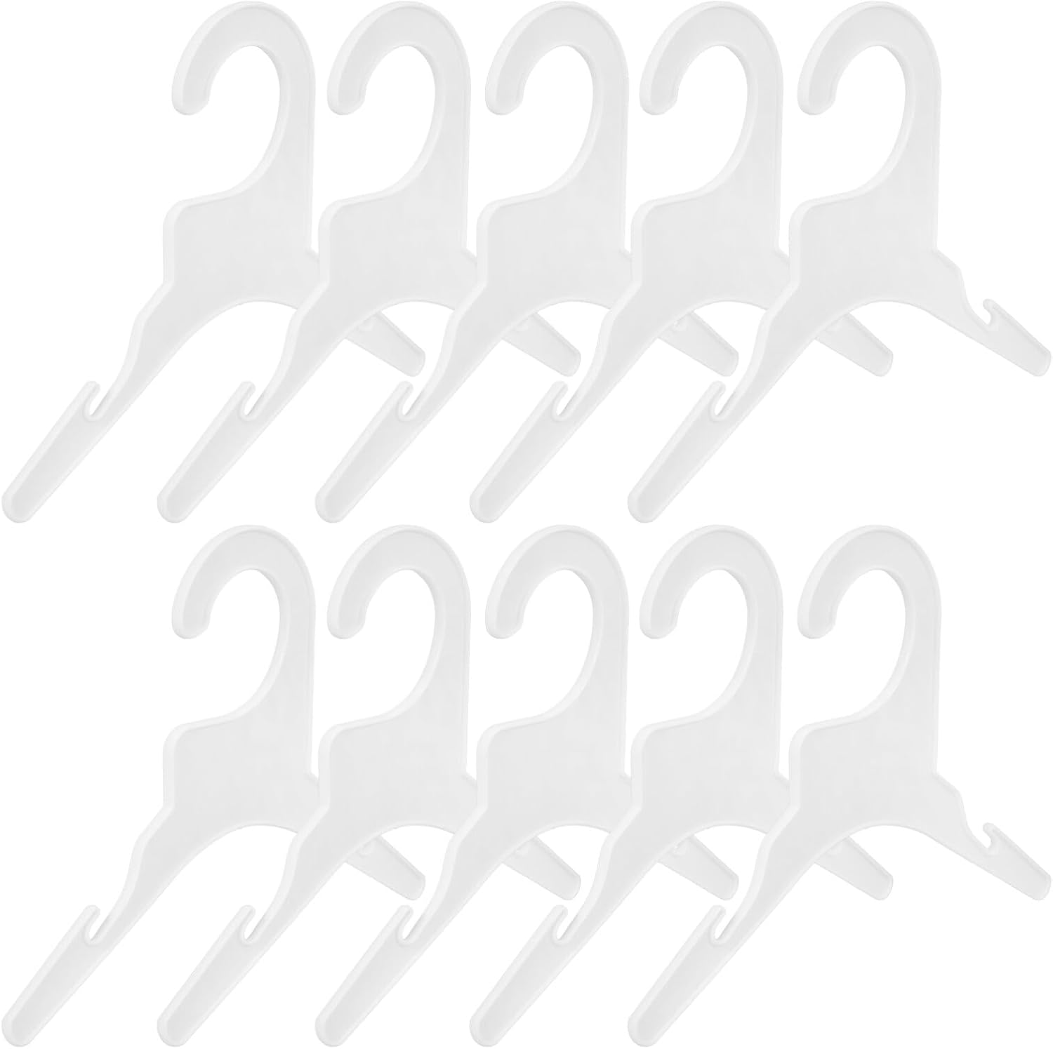 10pcs Small Plastic Dog Clothing Hangers Pet Coat Drying Rack Mini Clothes Hangers for Dog and Cat Apparel Storage