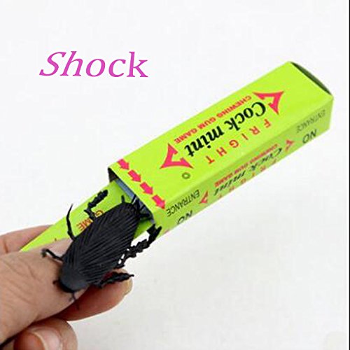2Pcs Joke Chewing Gum Shocking Toy Gadget Prank Trick Gag Gifts Funny Shock Plastick Cockroach Chewing Gum
