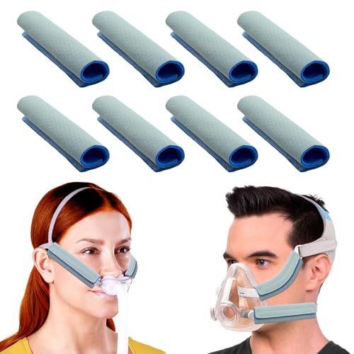NATAKU Innovative CPAP Strap Covers - 8 Packs Cooling and Soft Headgear Strap Cushions Universal Pressure Relief Mask Face Cusion Pads for a Better Sleep