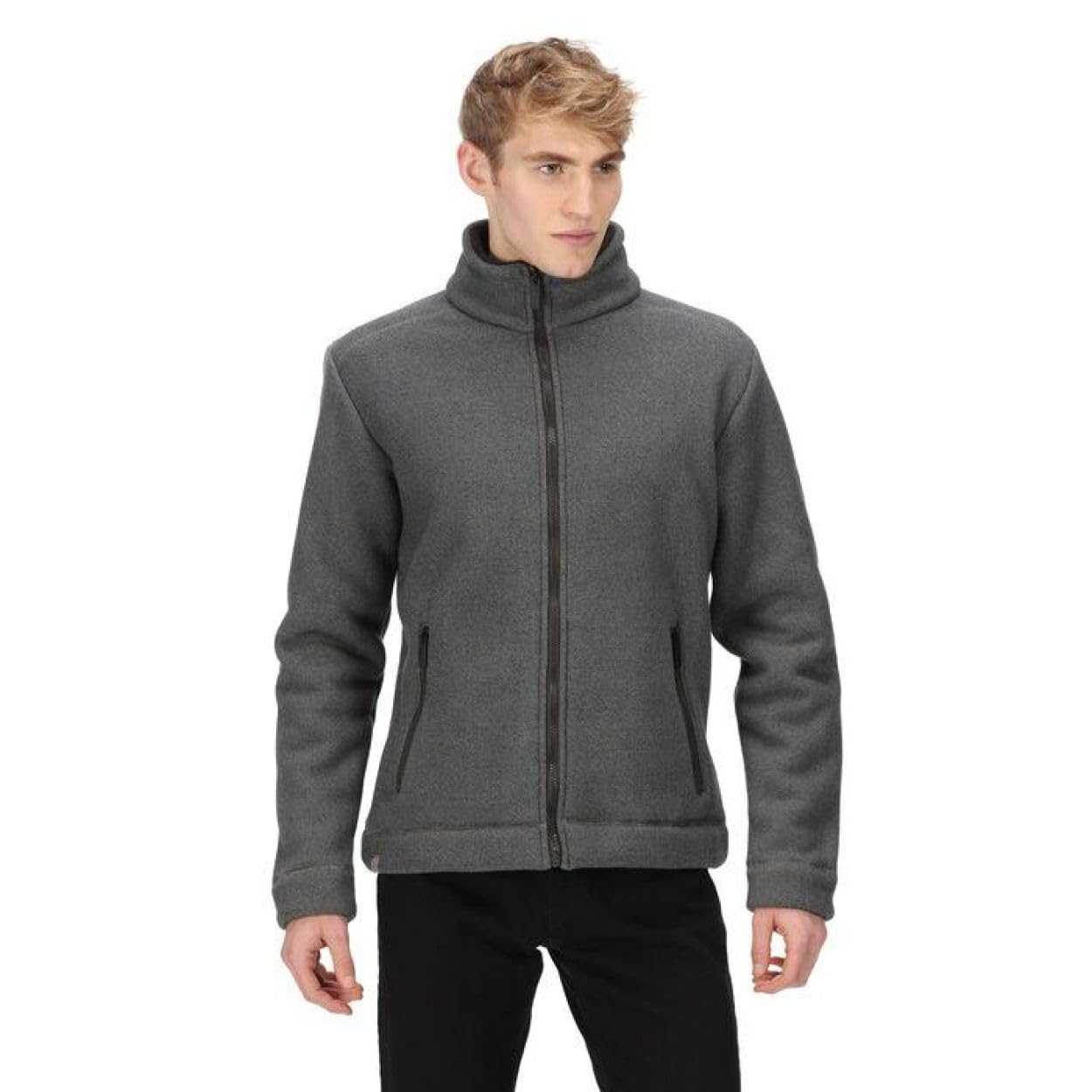 Regatta Mens Garrian II Full Zip Sherpa Lined Fleece Jacket - Grey - XXL