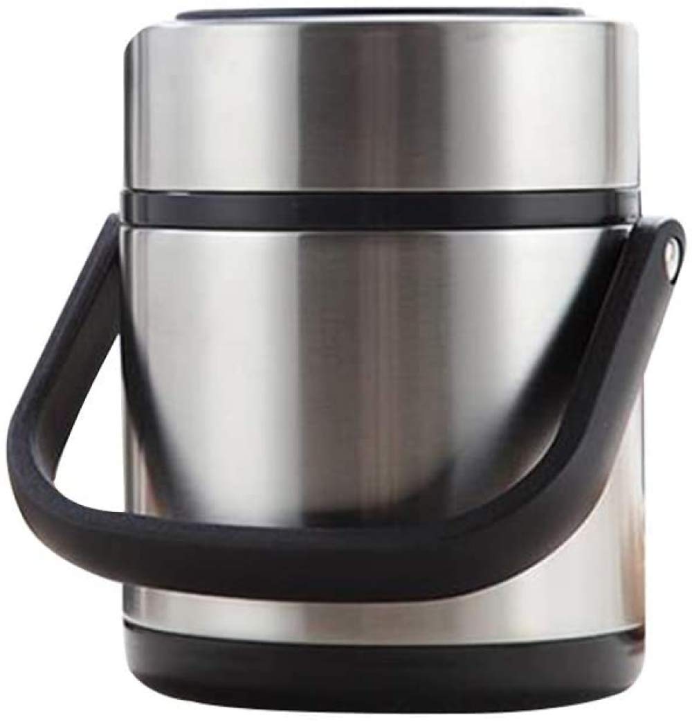 Termo para alimentos de acero inoxidable de 2L en color plata aislado al vacío