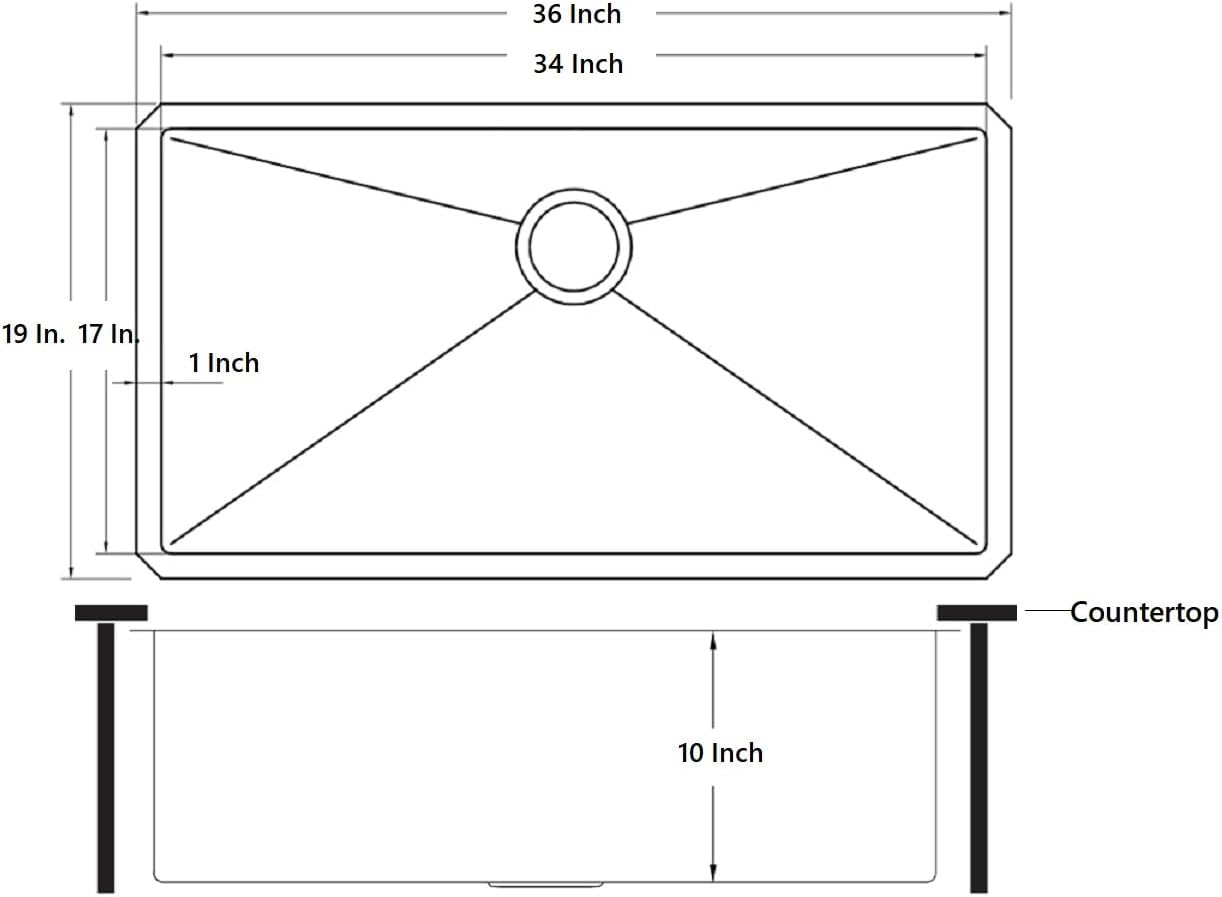 Kingsman Satin Gold Matte Brass Stainless Steel Undermount 16-Gauge Kitchen Sink Single Bowl (36 Inch)
