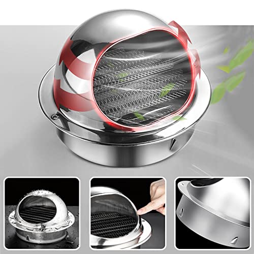 Cubierta de salida de ventilación pared redonda Ø80mm mosquitera para sofito 6