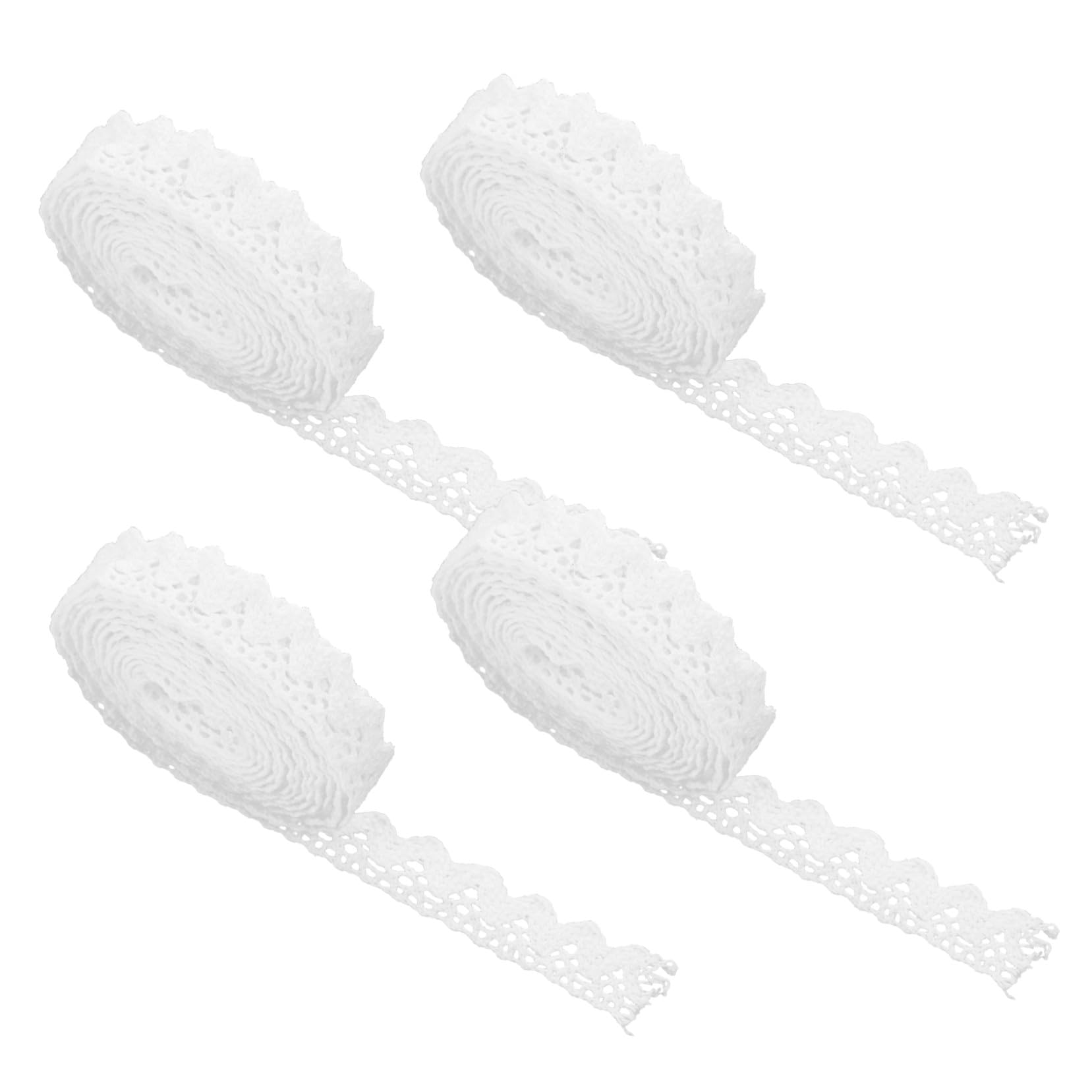 Alipis 5rouleaux Rubans Dentelle pour Loisirs Créatifs de Galons Tissu Dentelle Rubans Décoratifs pour Robes de Mariée et Projets DIY