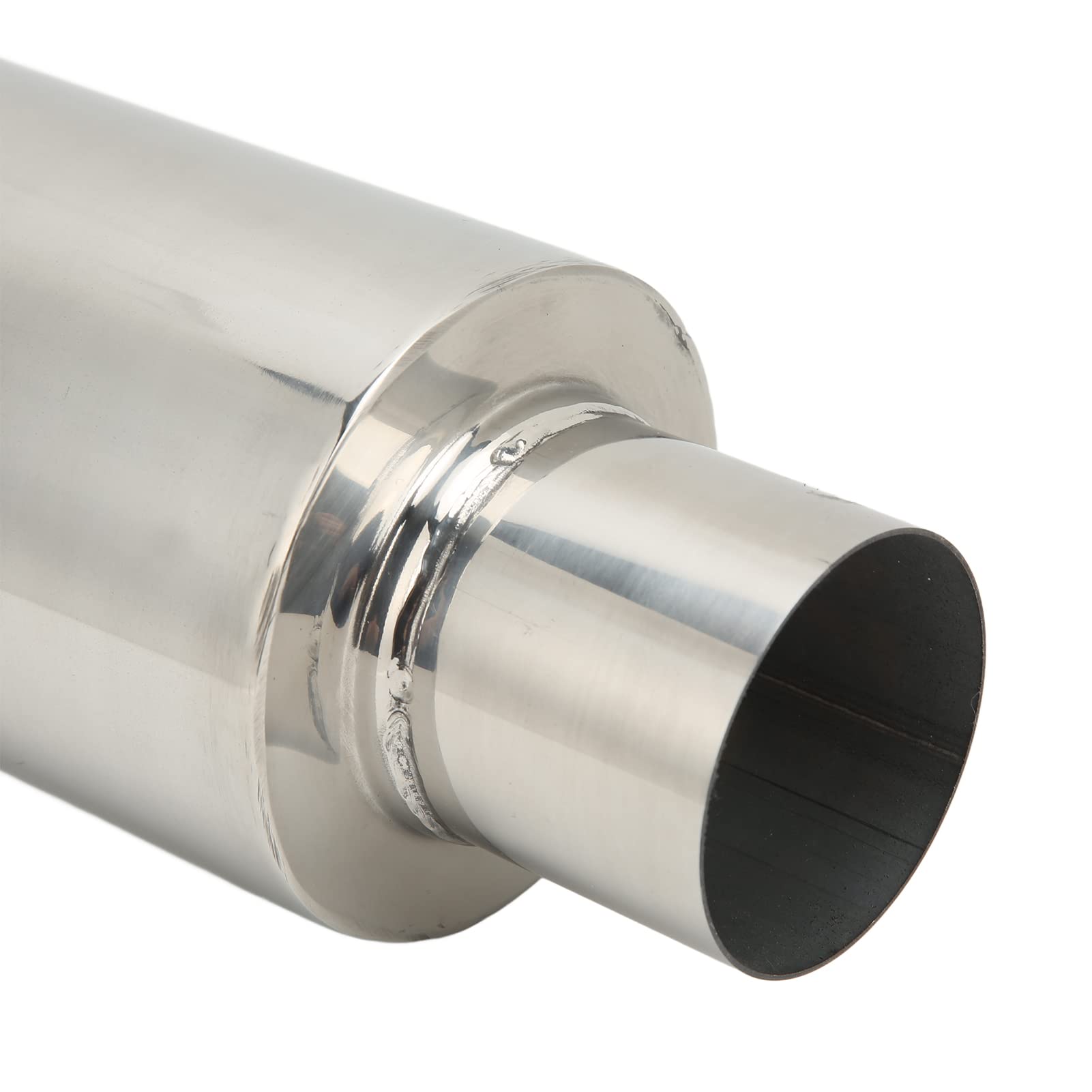 Silenziatore Auto, Universale Acciaio Inossidabile Punta Del Silenziatore Di Scarico, Ingresso 2,5" Uscita 3,5", per Alleviare La Contropressione, Le Vibrazioni