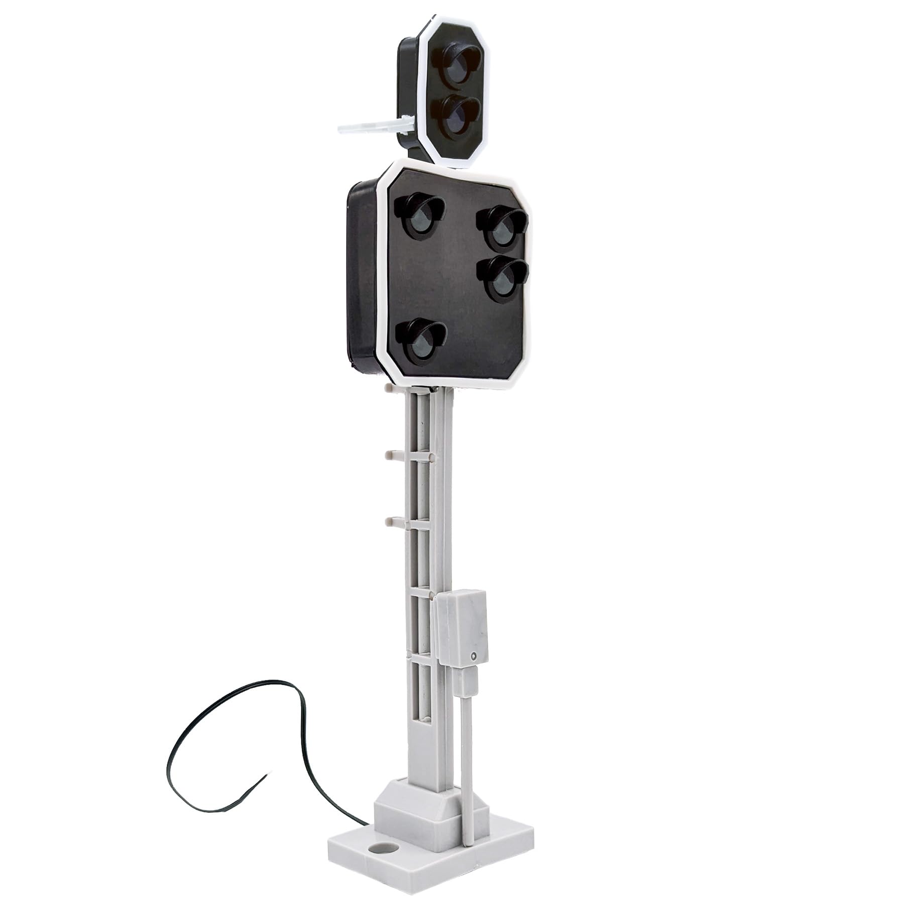 Lichtsignal RhB Vorsignal Typ L für Spur G analog / digital mit Decoder und LEDs - Gartenbahn Spur G (83814623, Typ L 2-Fach mit RhB Vorsignal, 83814623)