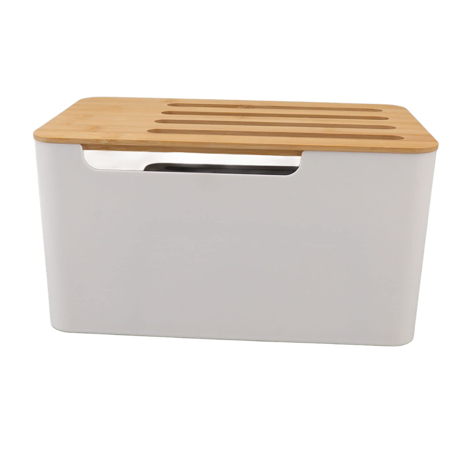 Haofy Organizador de Enrutador WiFi Caja de Almacenamiento de Enrutador Estable de Plástico de bambú Antiarañazos