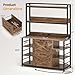 SEDETA File Cabinet, Filing Cabinet fits Legal/Letter/A4 Size, 2 Drawer Filing Cabinets for Home Office with Lock, Power Strip and Open Storage Shelves, Rustic Brown