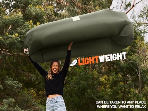 Image of WEKAPO Inflatable Sun Lounger, Air Sofa, Hammock, Portable, Waterproof and Leak-Proof, Ideal for Backyard, Beach, Travel, Camping, Picnics and Music Festivals