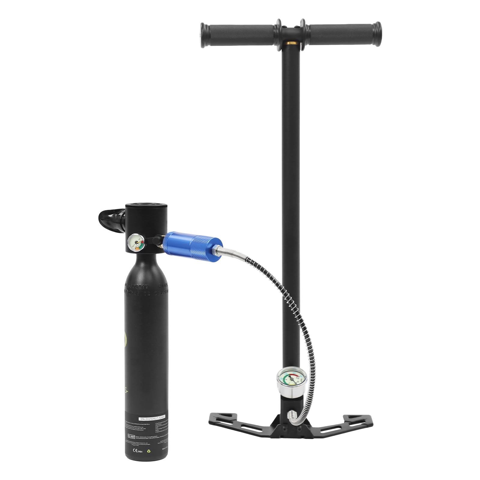 0.5L Mini Tauchflasche für das Tauchen im Flachen Wasser, Lung Tank Support 5-10 Min Unterwasseratmung Kleine Tauchzylinder für Tauchpraxis Oder Als Ersatzluftflasche
