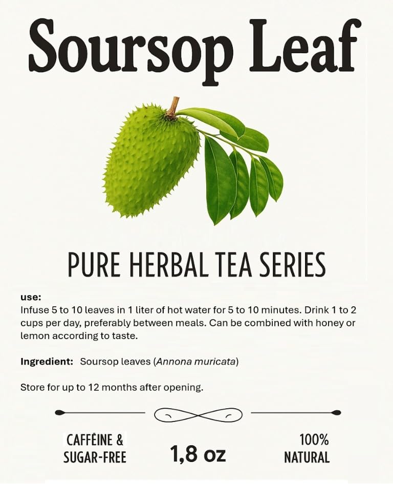 Miniatura 4 de Graviola de hojas de guanábana - Hojas de té de hierbas secas premium  Annona Muricata  Infusión de bienestar natural