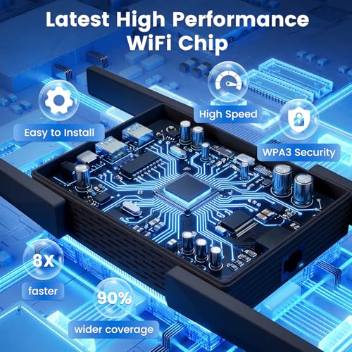 Image of 2026 AX1800 WiFi 6 Extender, WiFi Extender Signal Booster for Home-Dual Band (2.4G /5.8G), WiFi Booster with 8X Faster Access Point,Up to 17,888 Sq.Ft. & Support 135+ Smart Devices Easy Setup (Black)