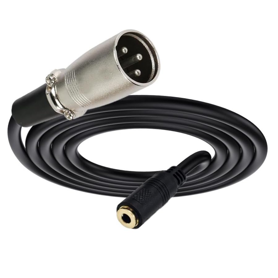 Cable adaptador XLR macho a Jack 3.5mm hembra 3 pines 3 m miniatura 1