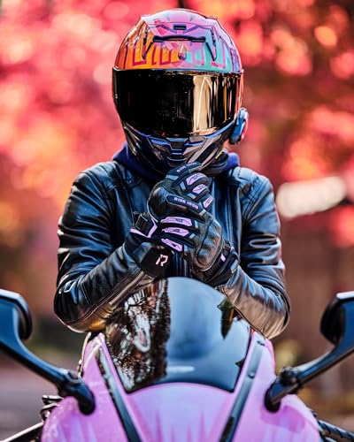 Image of RIDEIRON Winter Motorcycle Gloves for Men & Women Waterproof Warm Cold Weather Riding Gloves with Touchscreen for ATV UTV Riding, Road Racing, Snowmobile, Motocross