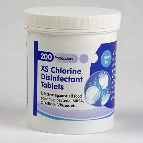 Chlorine Tablets 200 Per Tub Creates A Disinfectant Solution (x 6)