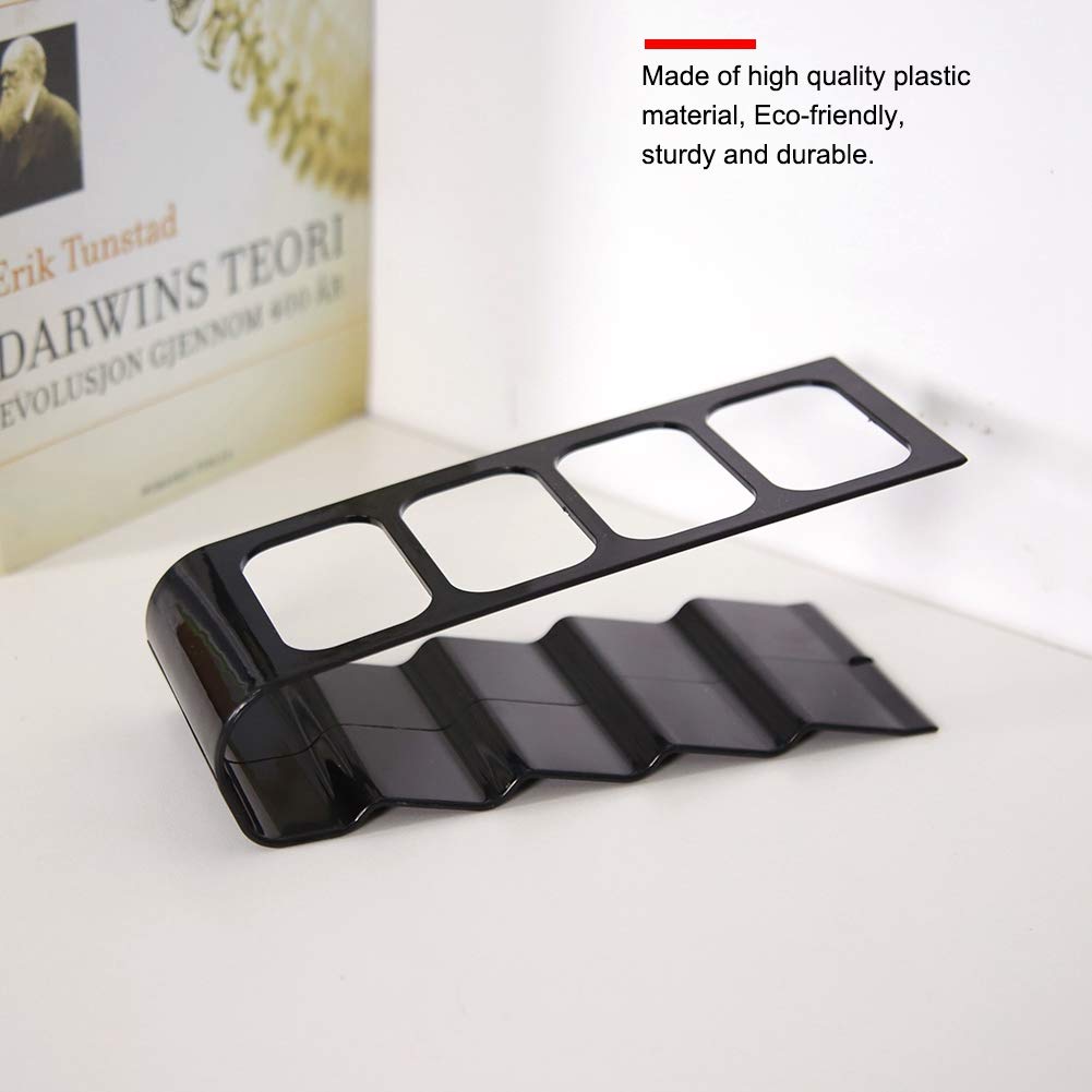 Emoshayoga Support de télécommande, organiseur de télécommande , étagère de rangement pour téléviseur VCR DVD, pour rester bien rangé, noir