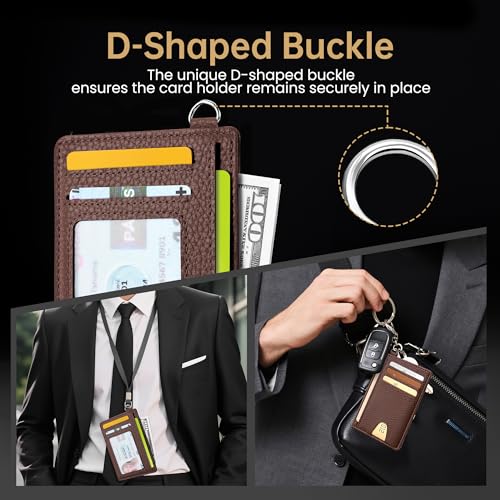 Image of Mayski Slim Wallet, Credit Card Holder for Women, Minimalist Front Pocket RFID Blocking Card Cases, Small Wallet Women Men(Lichee Coffee)