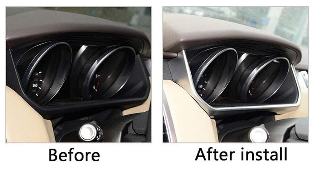 For Land Rover Range Rover Sport 2014-2018, ABS Chrome Plastic Car Dashboard U Shape Decoration Frame Trim Cover Accessories matte silver