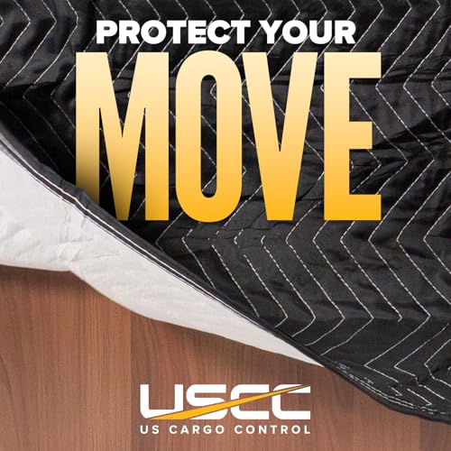 US Cargo Control 95 lb/Dozen, Machine Washable 80"x72" Large Heavy Duty Moving Blanket, MBSUPREME95 Supreme Mover, 4-Pack